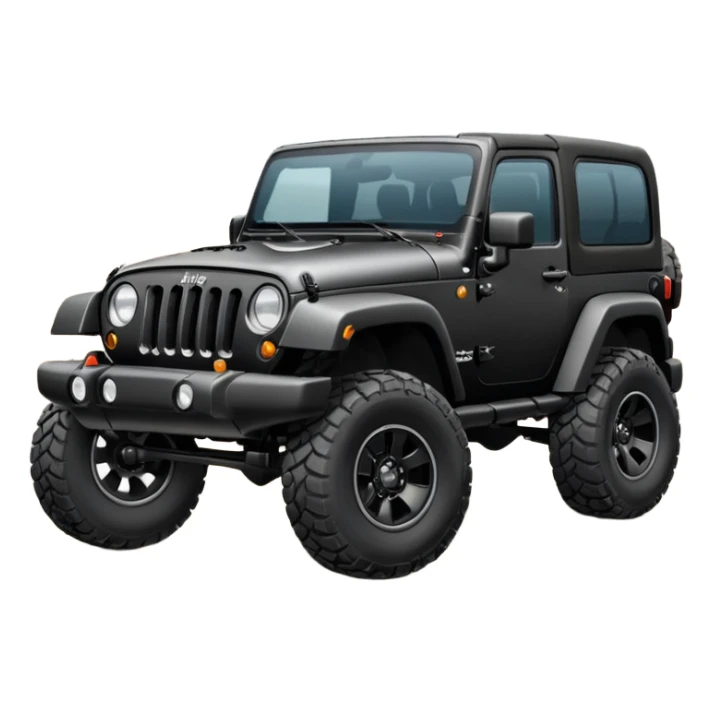 A Jeep Wrangler that has muscles sticker