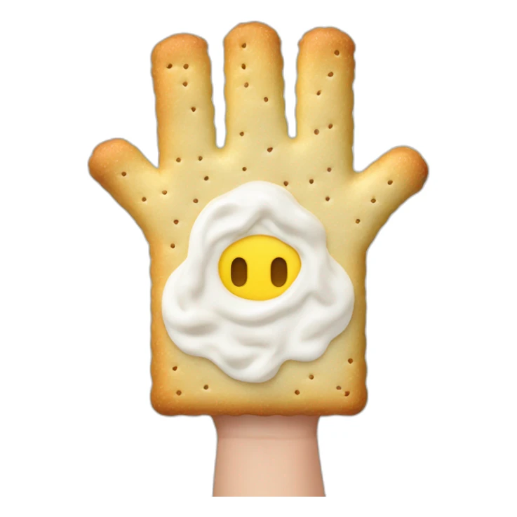 hand & finger shaped frosted poptart sticker