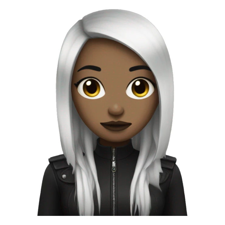 goth girl with her black caf sticker