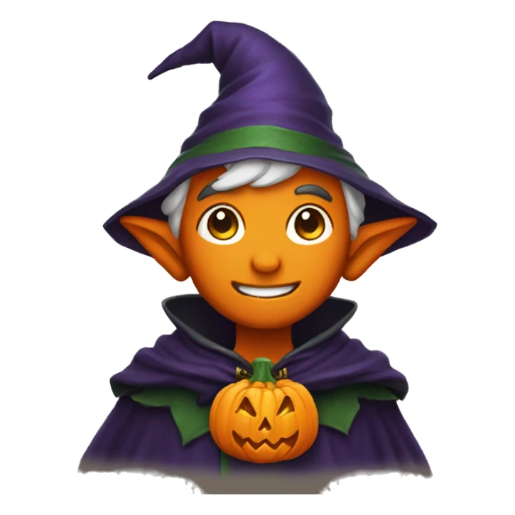 pumkin elf male wizard sticker