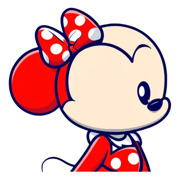 Minnie Mouse cartoonish sticker sticker
