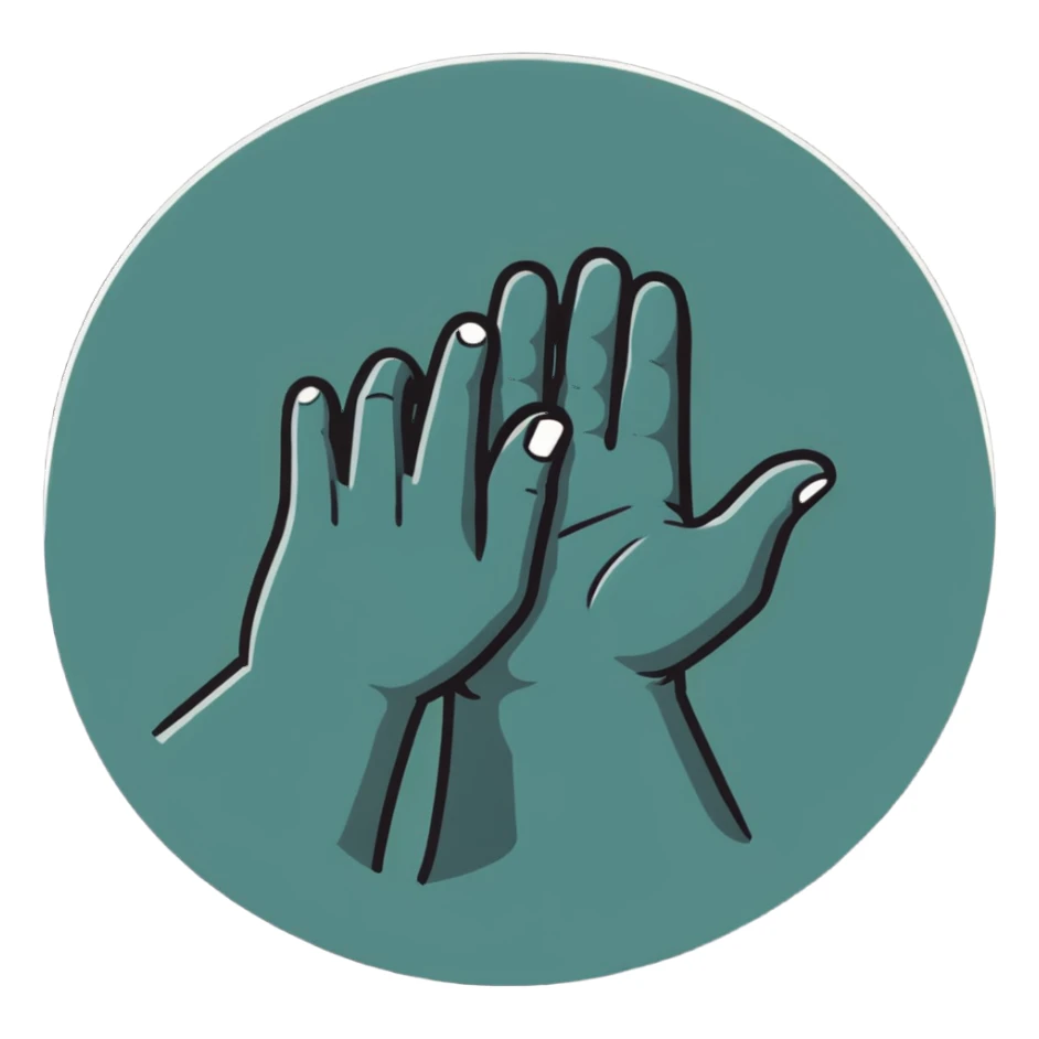 hands framing a shot like a director sticker