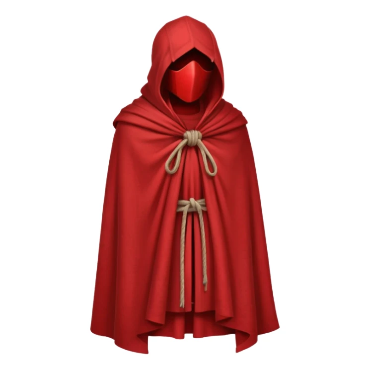 spartan cloak, red cloth tied sticker