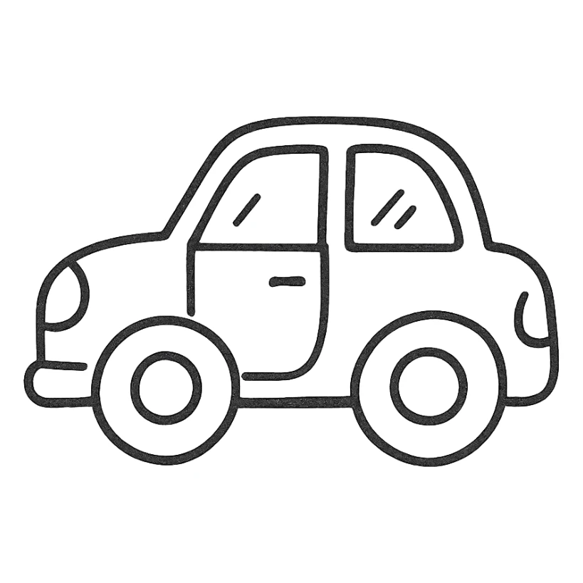 red and blue automobile icon sticker