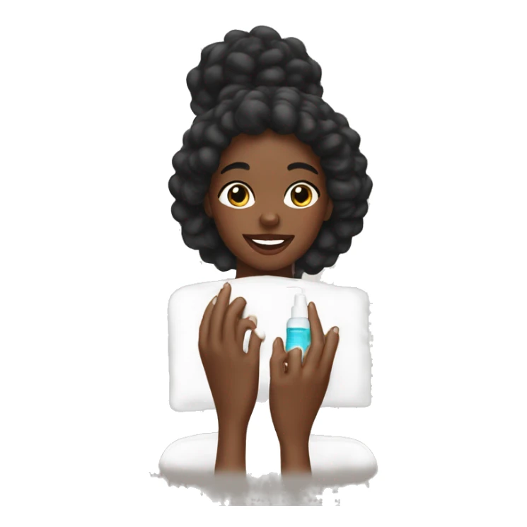 christmas black girl doing skincare  sticker