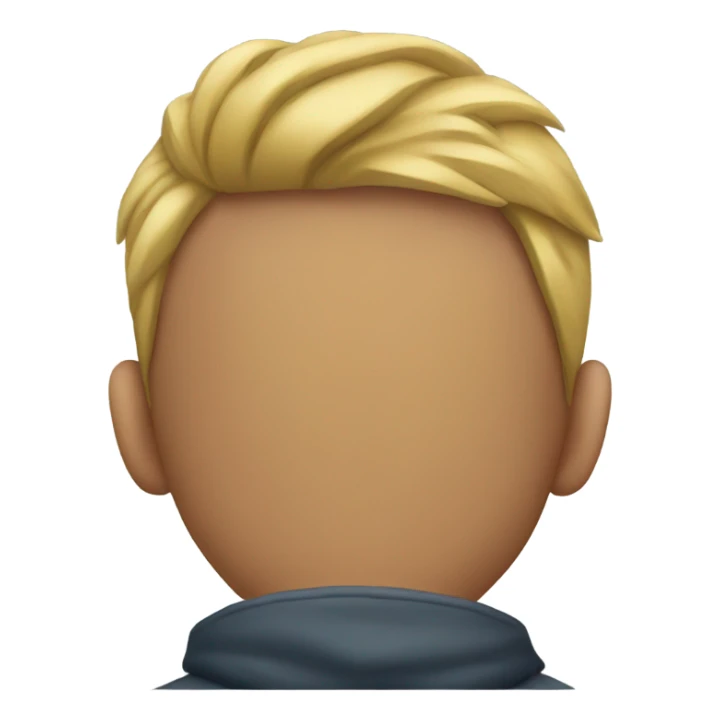 Back of a boys head sticker