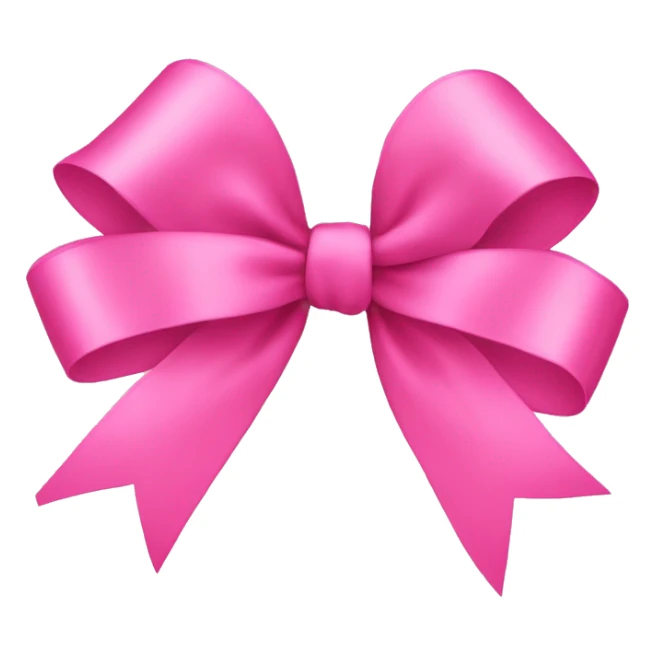 Pink ribbon bow sticker