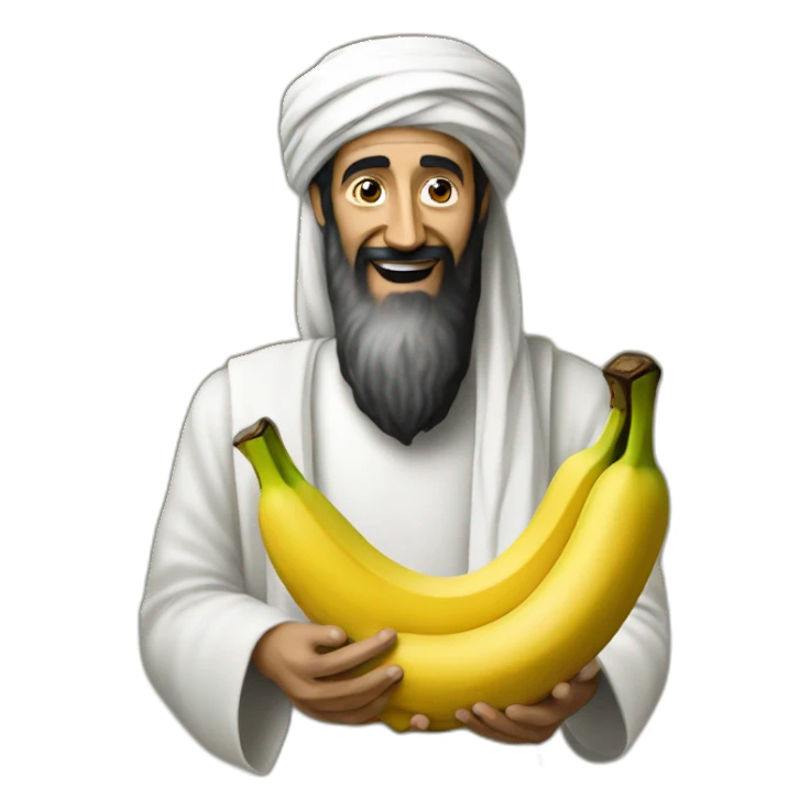 Osama bin laden holding banana sticker