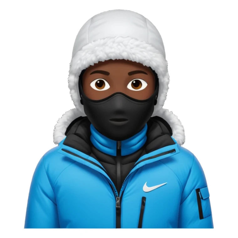 Person with Nike ski mask on sticker