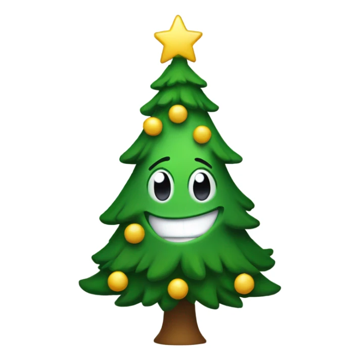 Christmas tree winking  sticker