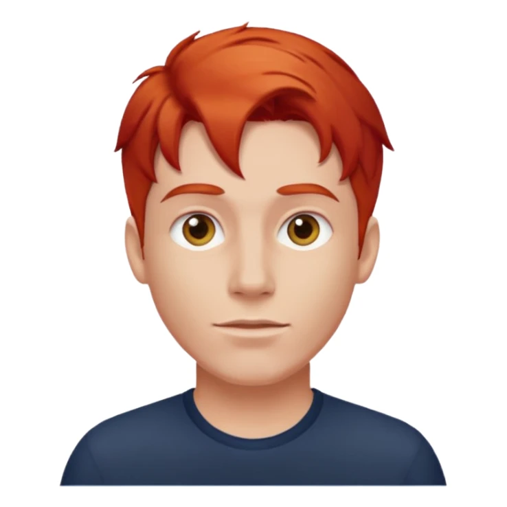 man with red hair sticker