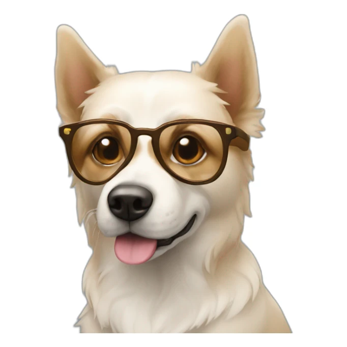 Chien avec des lunettes de soleil  sticker