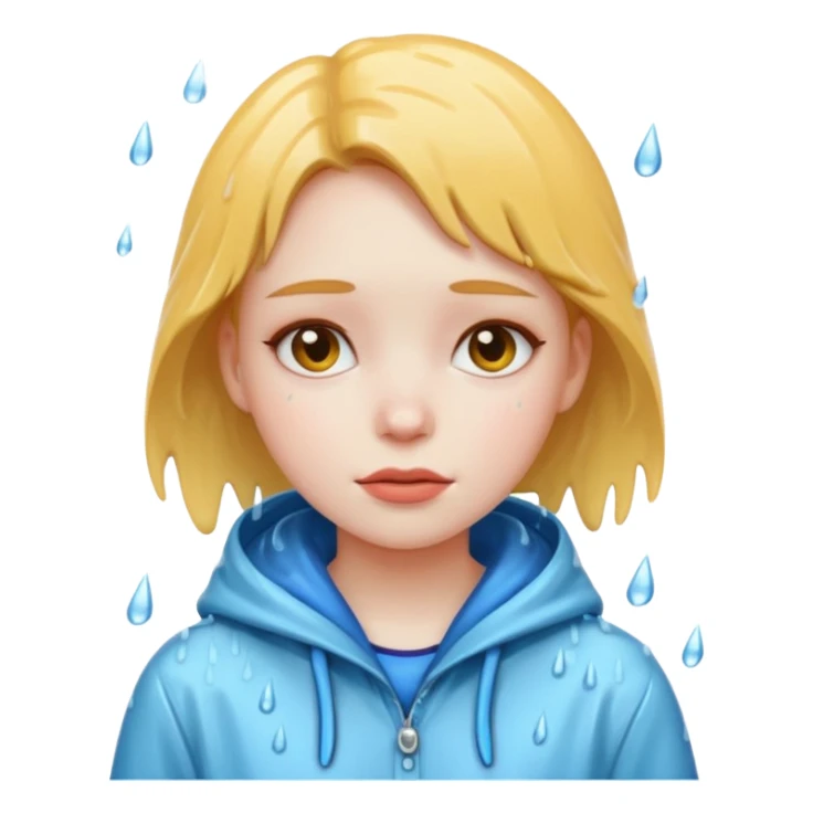 Uborka eső rá esik a lányra sticker