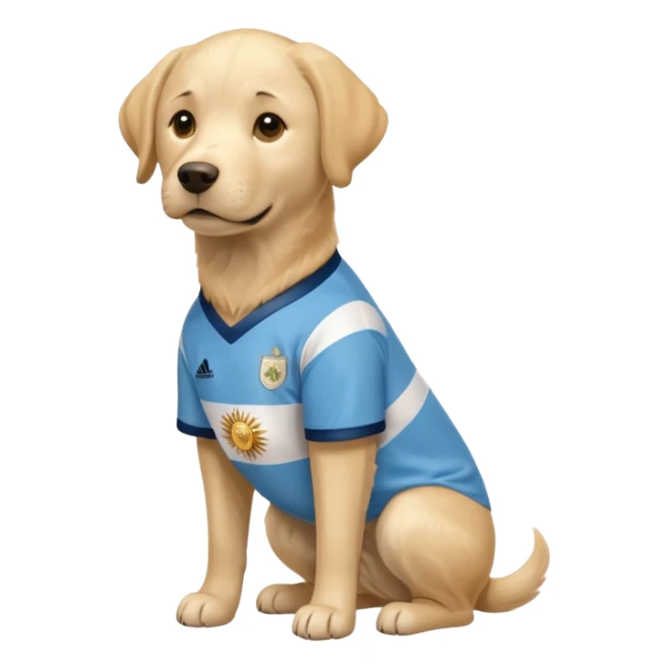Labrador usando camisa da Argentina full body  sticker