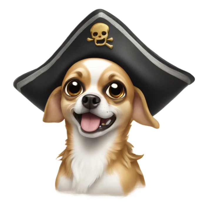 Chihuahua pirate dog sticker