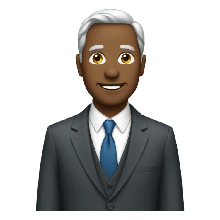 mature man in formal attire sticker