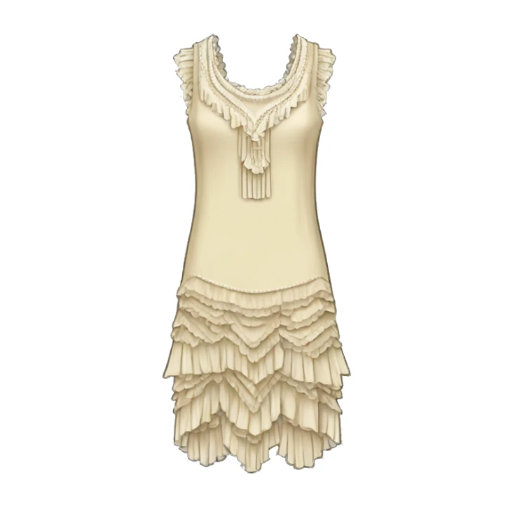 1920s frilly drop waist flapper dress  sticker