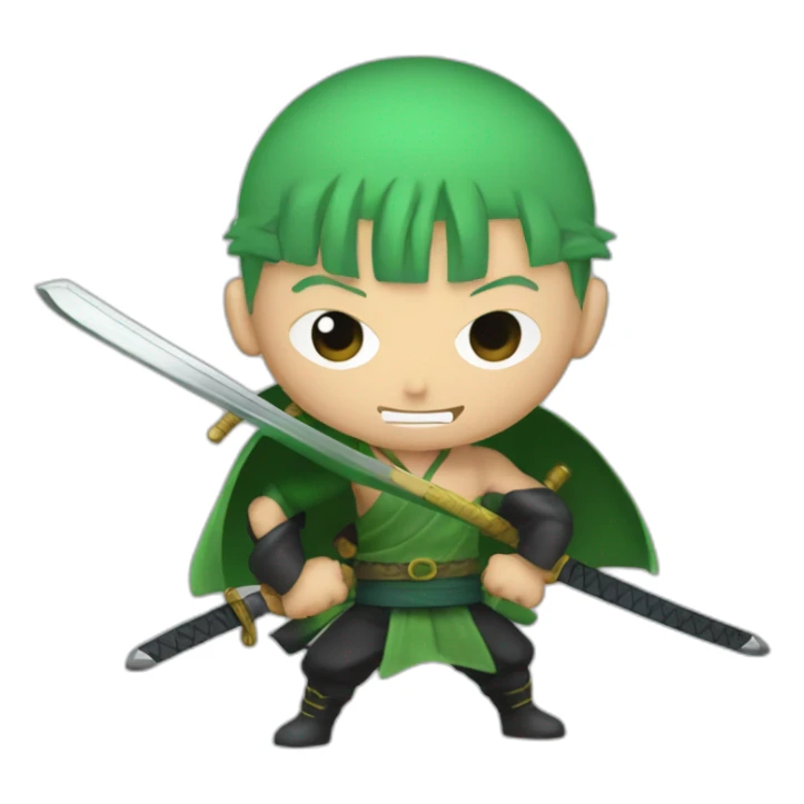 Roronoa Zoro with swords sticker