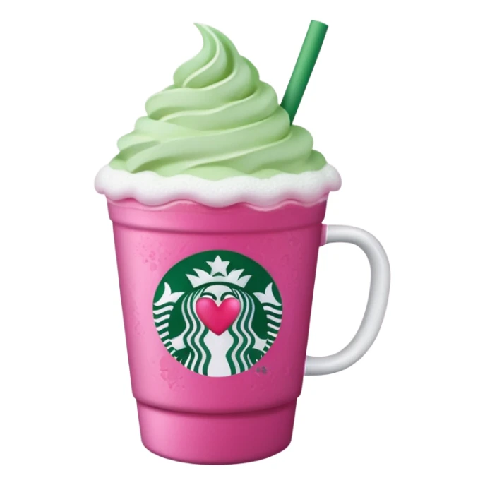 Starbucks pink matcha sticker