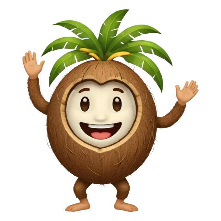 dancing coconut sticker