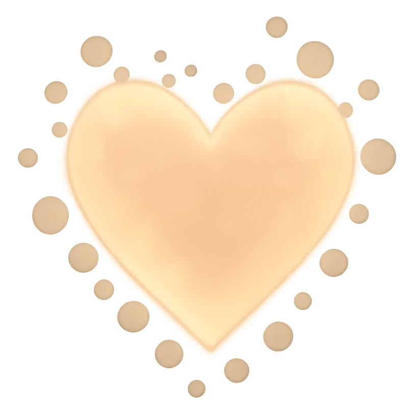heart with a soft bokeh light effect sticker