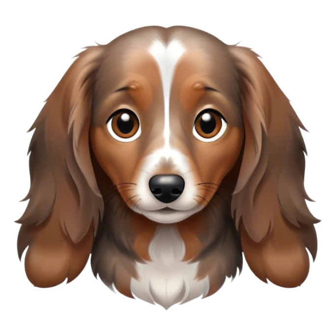 Black,brown Merle long haired Dachshund sticker