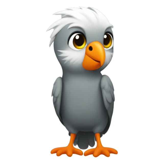 Grey Cockatiel orange cheeks with Dark Green Tail sticker