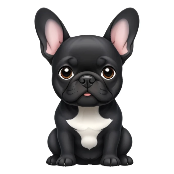 French bulldog black sticker