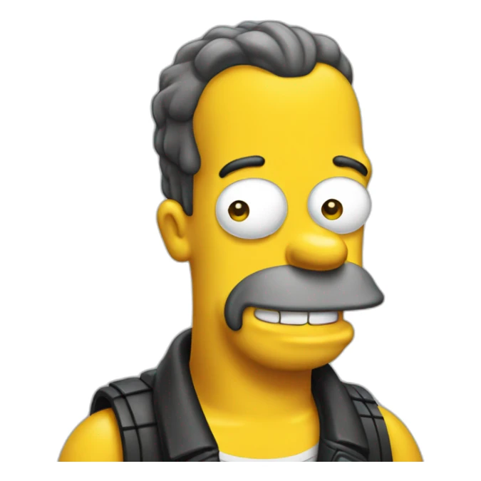 Homer Simpson hair CUT sticker