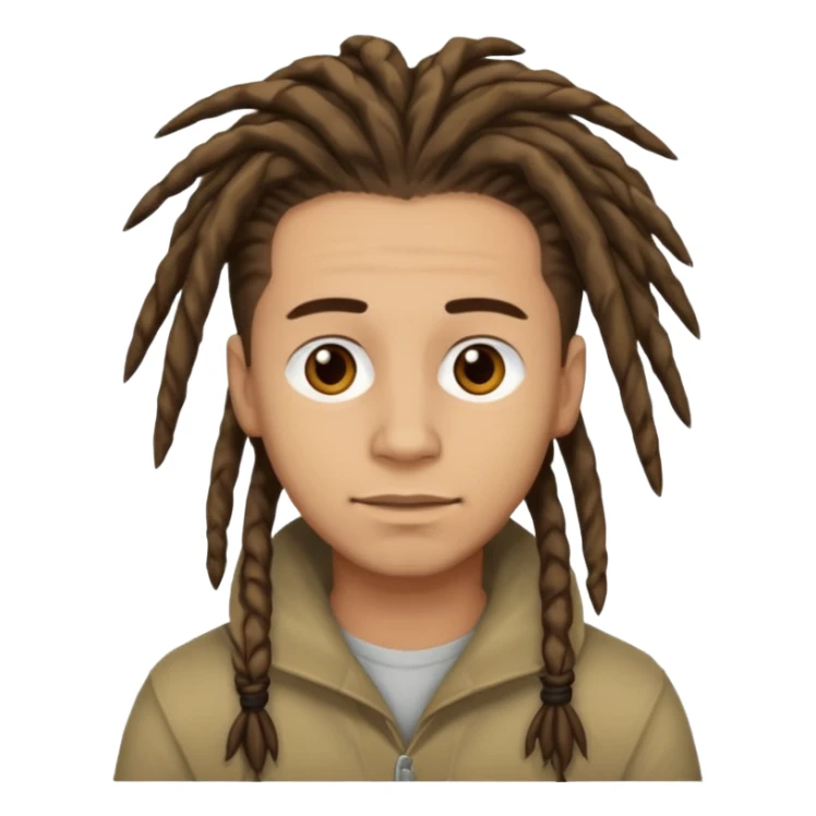 man light skin with dread hair sticker