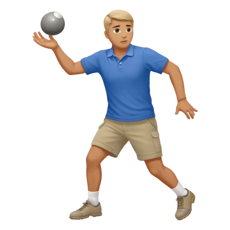joueur de pétanque qui tire sticker