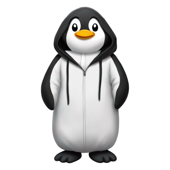 A guy dressed in a kigurumi penguin sticker