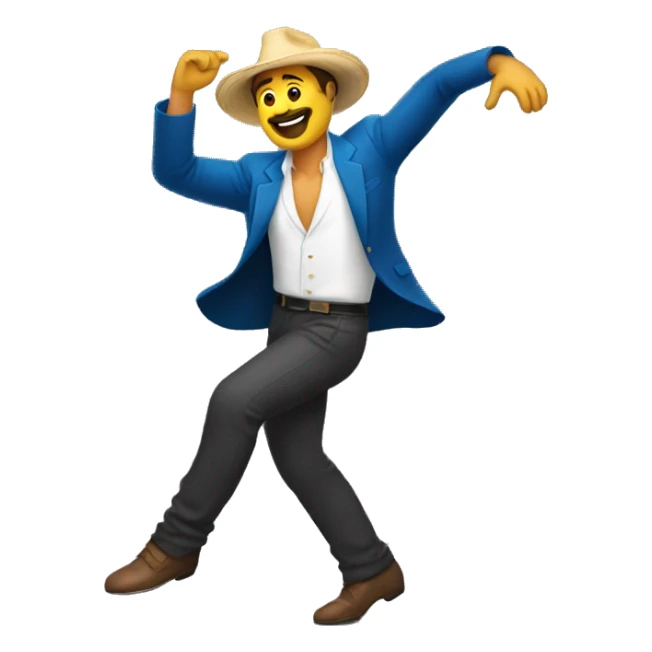 hombre calvo bailando salsa sticker