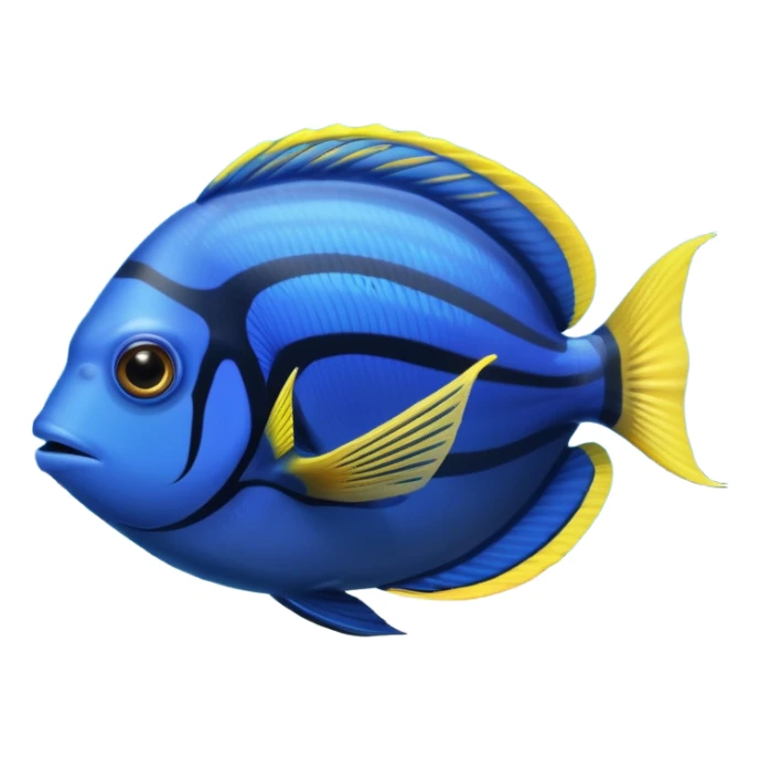 blue tang fish aquarium sticker