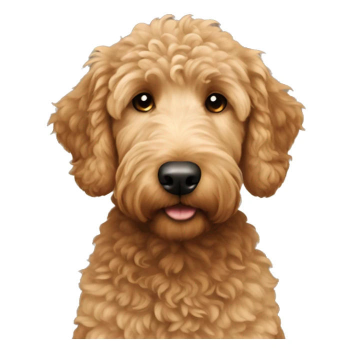 Boy light brown Golden doodle  sticker