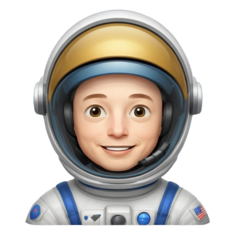Elon Musk in the space: Loving sticker