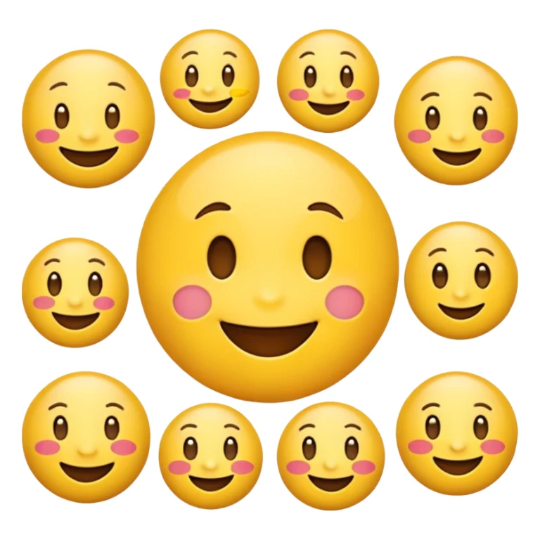 Emoji that is loking happy on the side sticker