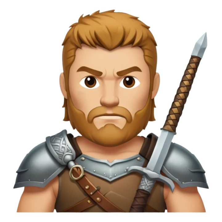 Beowulf Norse warrior hero with sword sticker
