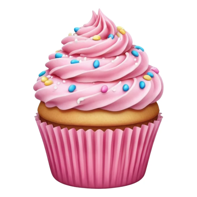 Cupcake with pink icing sticker