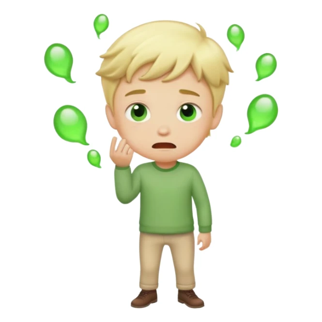blonde boy farting green  sticker