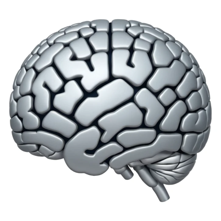 overlapping circles forming a brain with small stars sticker