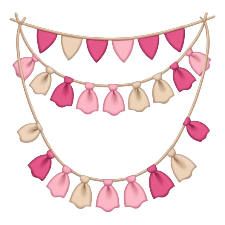 Pink and beige garland  sticker