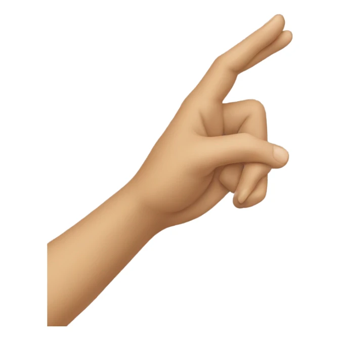 2 Hands showing by fingers letters d b sticker