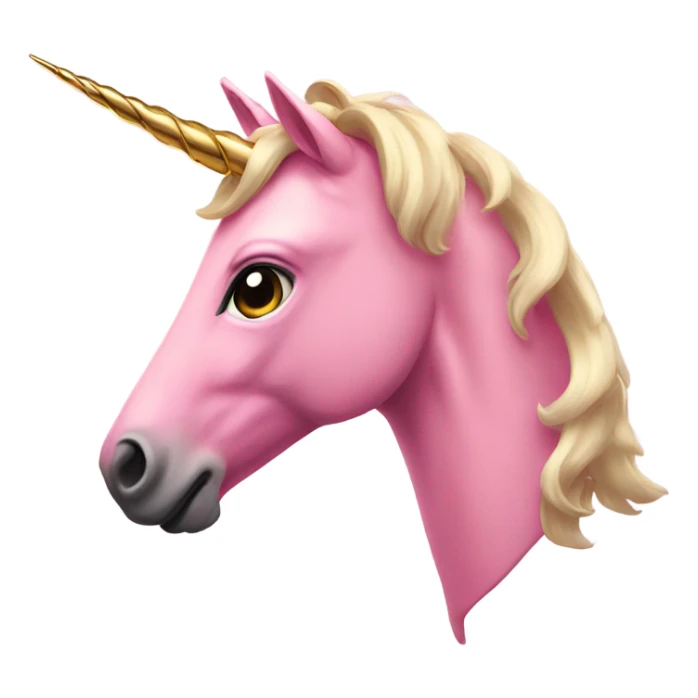 Pink unicorn with gold hoves  sticker