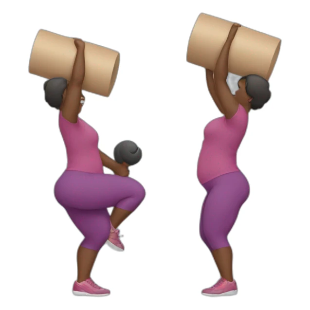heavy lifting woman sticker