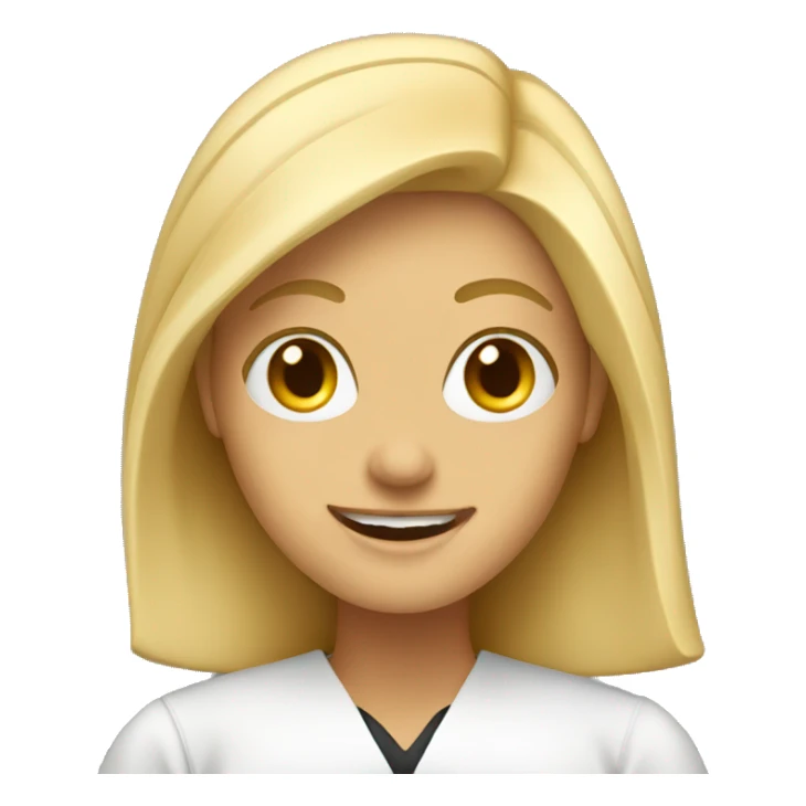 graduate student, blonde, happy sticker