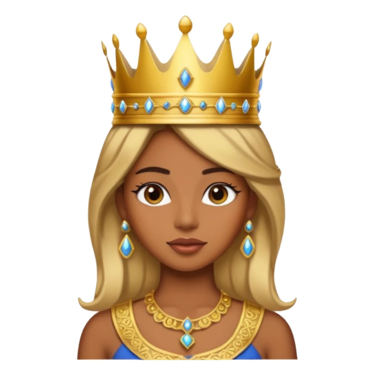 Chica piel morena con corona 👸🏽 sticker