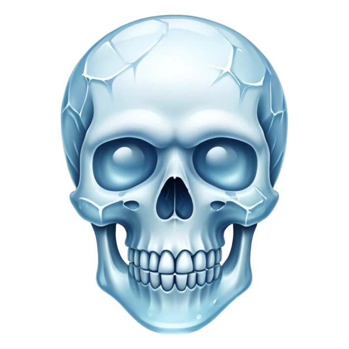 A skull that’s freezing cold with ice  sticker