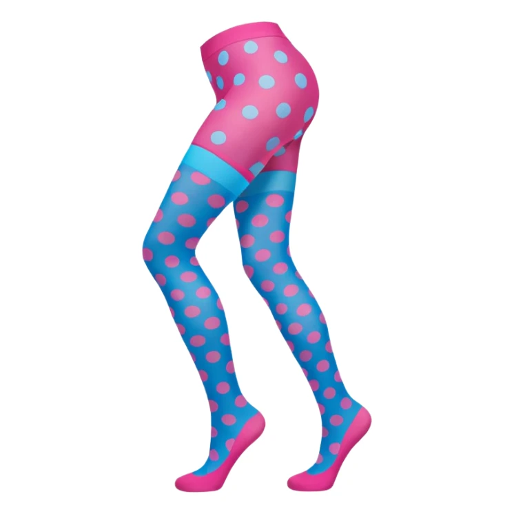 pink and blue polka dot tight sticker