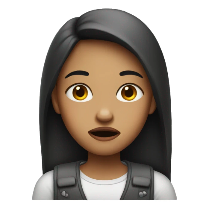 girl with disgusted look sticker